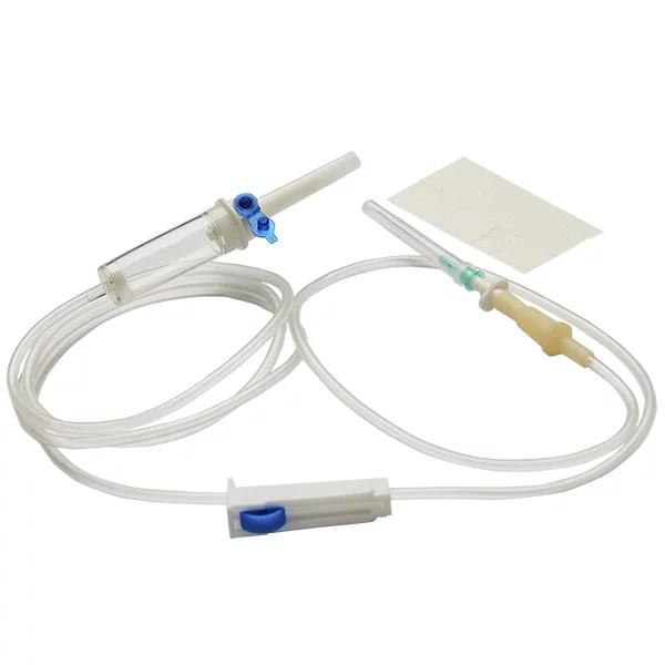 Одноразовий набір для інфузії, модель IV-6-3, з пластиковою голкою для проколу флакону